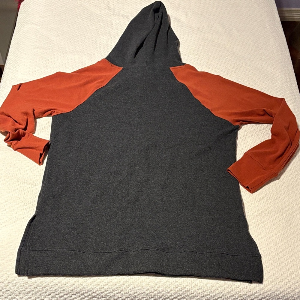 AMPERSAND AVE Dark Gray & Burnt Orange Hoodie - from Mindy Mae’s Market - Picture 3 of 3